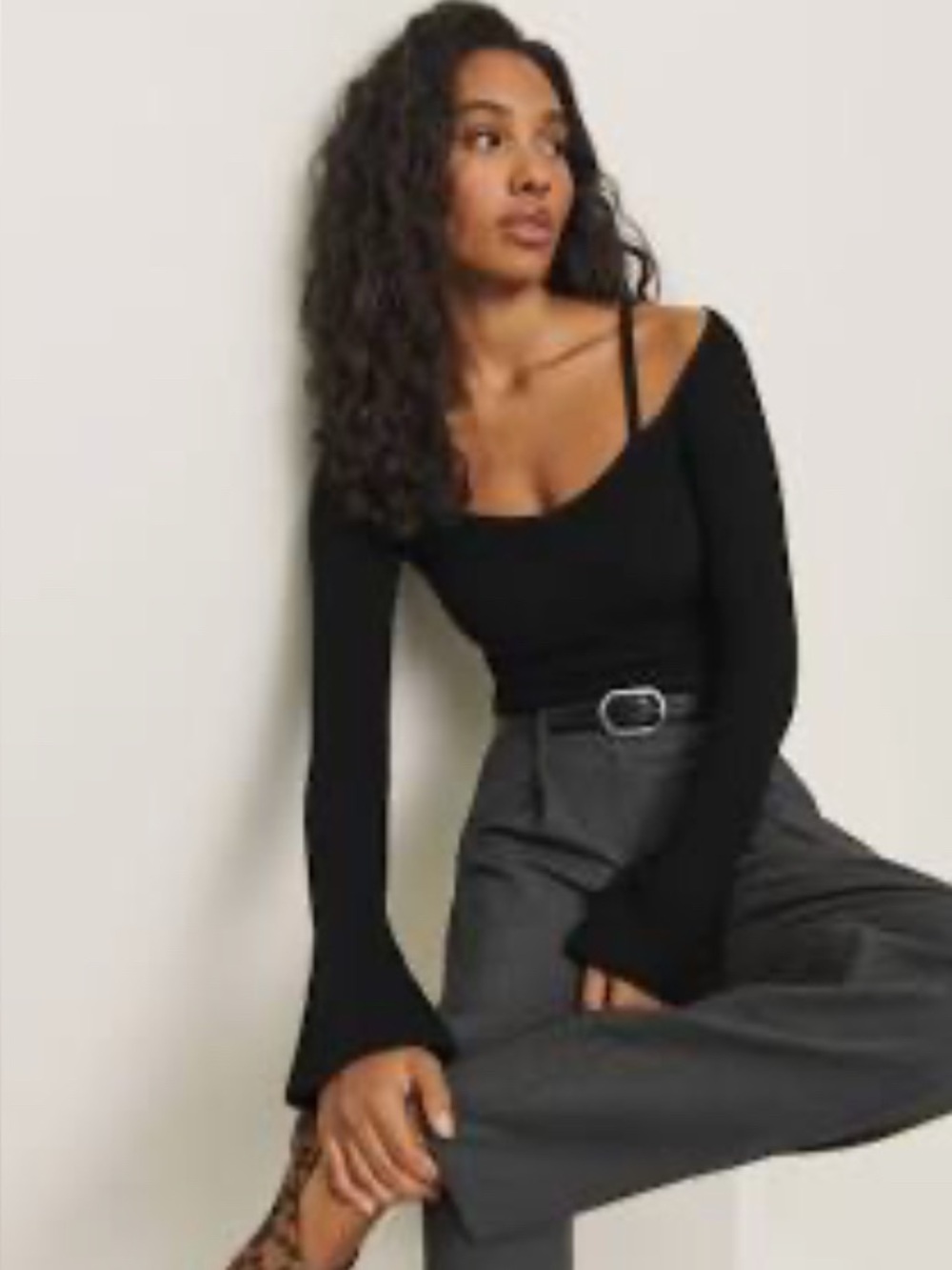 Reformation Romey off the shoulder sweater small